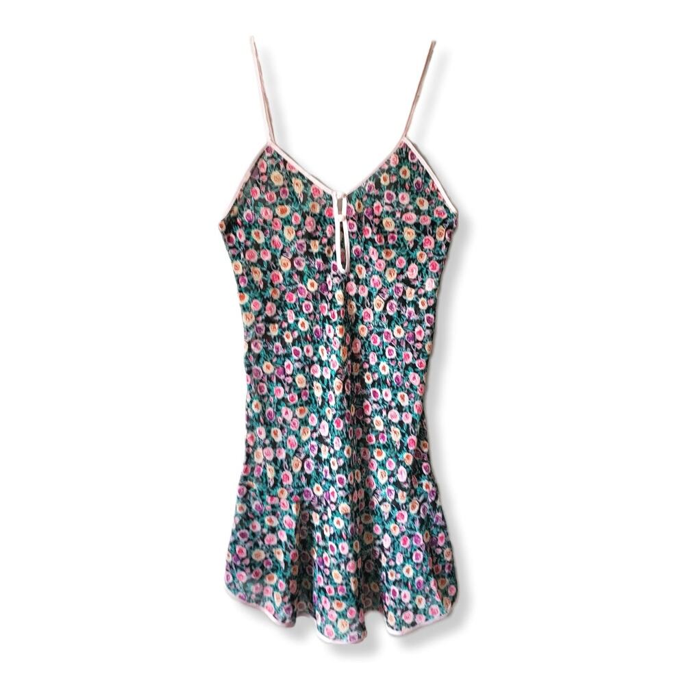 Prima Donna 70s Floral Slip Dress Chemise Night Gown S Floral Cottage Fairy USA